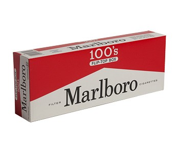 МАЛЬБОРО РЕД 100 ММ (США, ТВЕРДАЯ ПАЧКА) - MARLBORO RED 100S (USA)