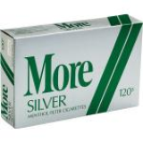 МОРЕ СИЛЬВЕР МЕНТОЛ 120 ММ (США) - MORE SILVER MENTHOL 120'S (USA)